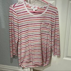Market & Spruce Multicolor Striped Long Sleeve Tee